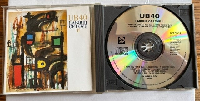UB 40 labour of love II  1989, Ophalen of Verzenden, Zo goed als nieuw
