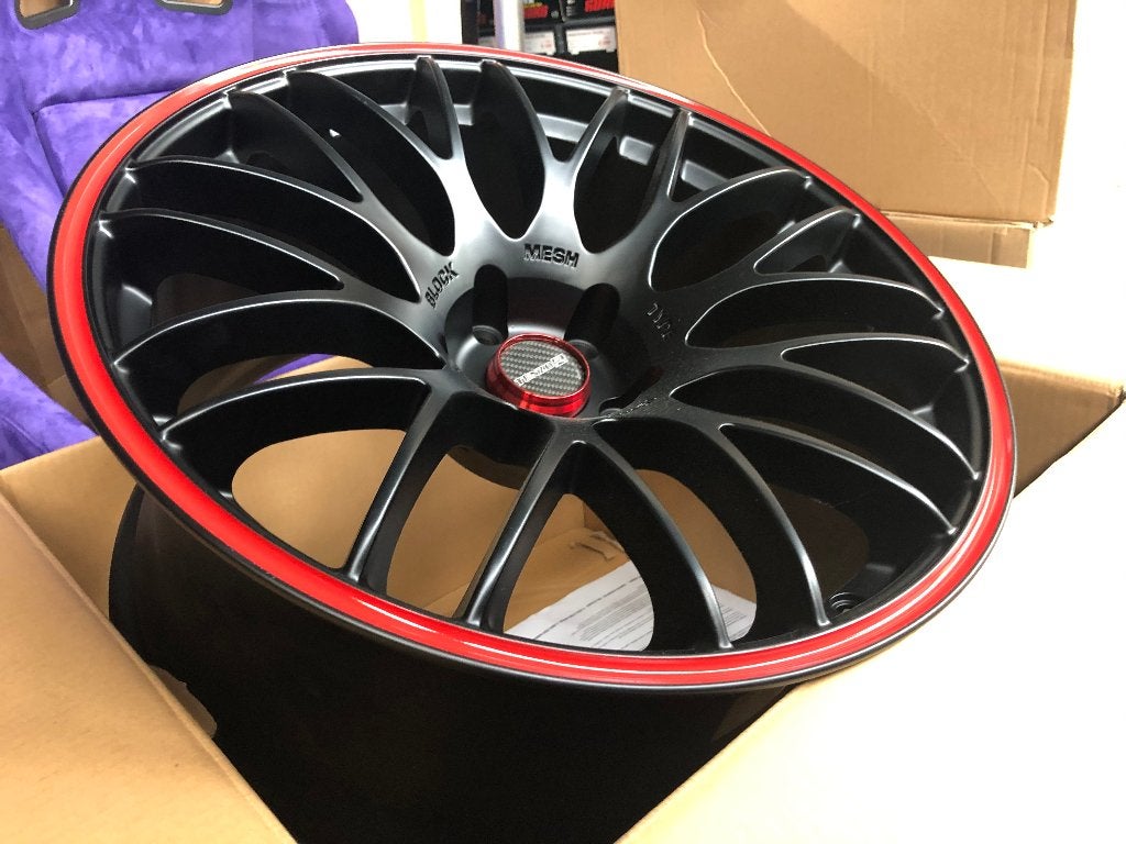 Tenzo R Type-M Mat zwart rood - 19" x 8.5J 10.5J 5x114.3, Ophalen of Verzenden