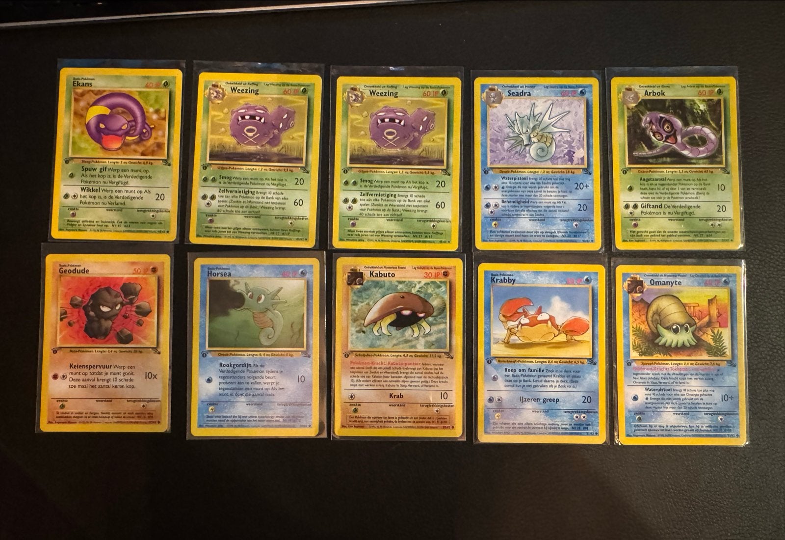 Pokémon Fossil 1st Edition Nederlands - Los of Set, Ophalen of Verzenden, Gebruikt, Meerdere kaarten