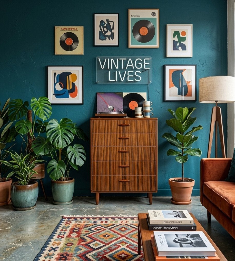 Vintage ladekast teakhouten kast platenspeler kast, Ophalen of Verzenden, Huis en Inrichting