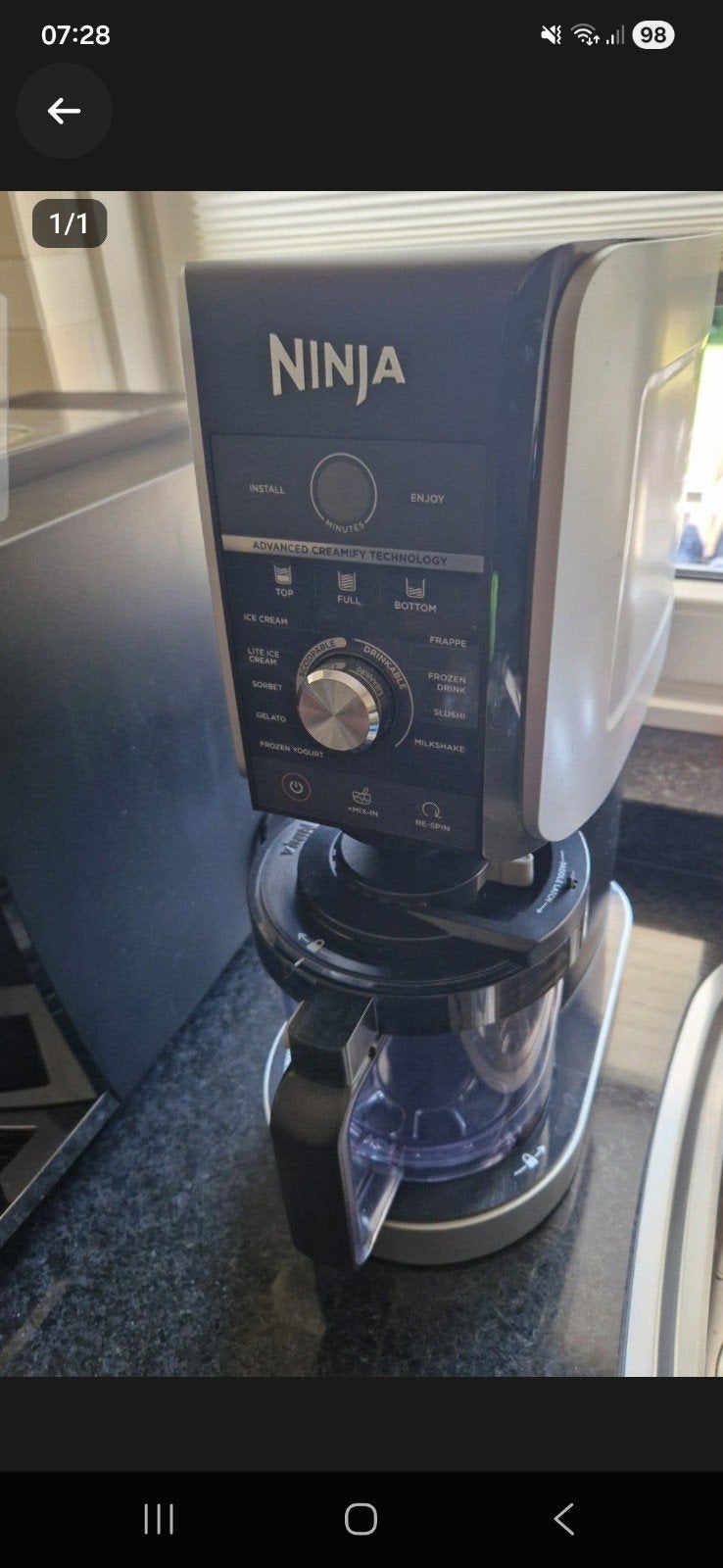 Ninja Creami Deluxe IJsmachine + 2 potten, Witgoed en Apparatuur, Ophalen of Verzenden, Zo goed als nieuw