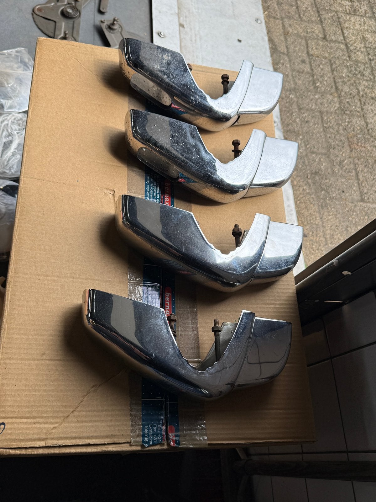 Porsche 356 c bumper rozetten, Auto-onderdelen, Carrosserie en Plaatwerk, Gebruikt, Porsche, Ophalen of Verzenden, Bumper