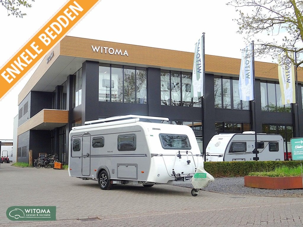Eriba Feeling 470 Annuleringskorting, Caravans en Kamperen, Caravans, Standaardzit, Schokbreker, Bedrijf, 5 tot 6 meter