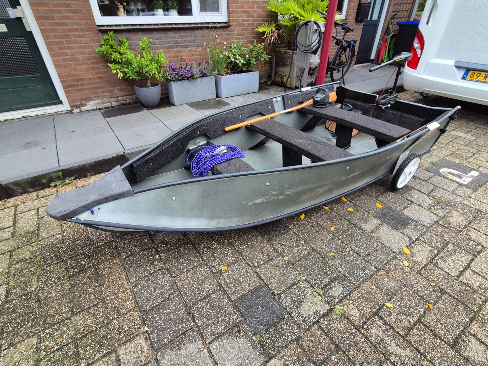 Porta Bote vouwboot met Minn Kota elektromotor en accu, Gebruikt, Elektrisch, Inclusief motor, Buitenboordmotor