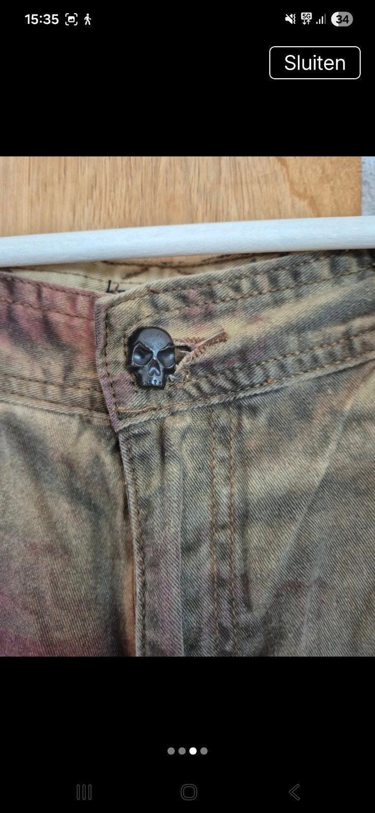 Rock Rebel Cargo Broek - Unieke Stijl met Skull Knoop, Meerkleurig, Overige maten, Ophalen of Verzenden, Rock Rebel