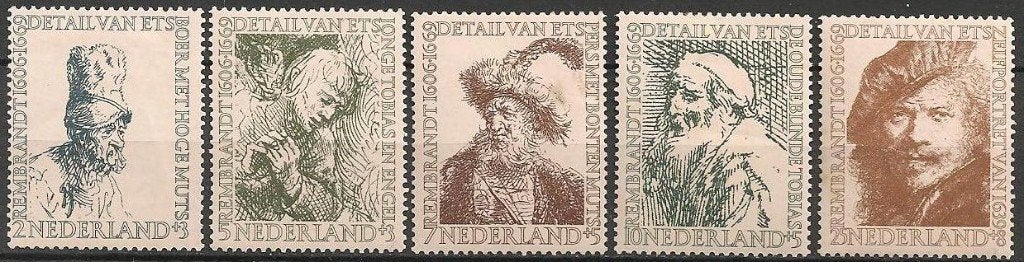 Rembrandt serie 671 - 675 XX. ADV. no.53 L., Verzenden, Na 1940
