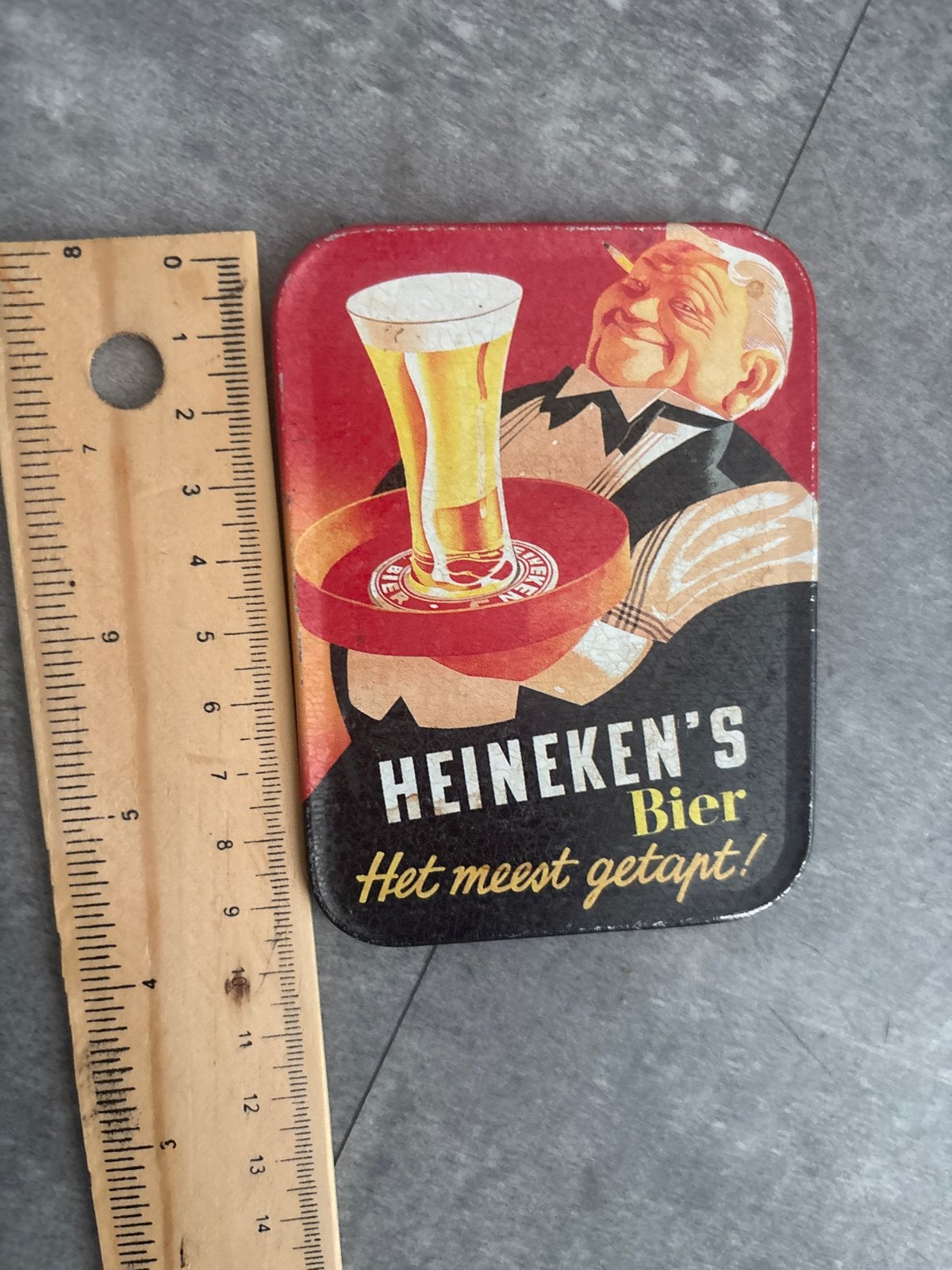 Oud Heineken viltje - Reclame - Bier viltje, Ophalen of Verzenden, Gebruikt, Gebruiksvoorwerp