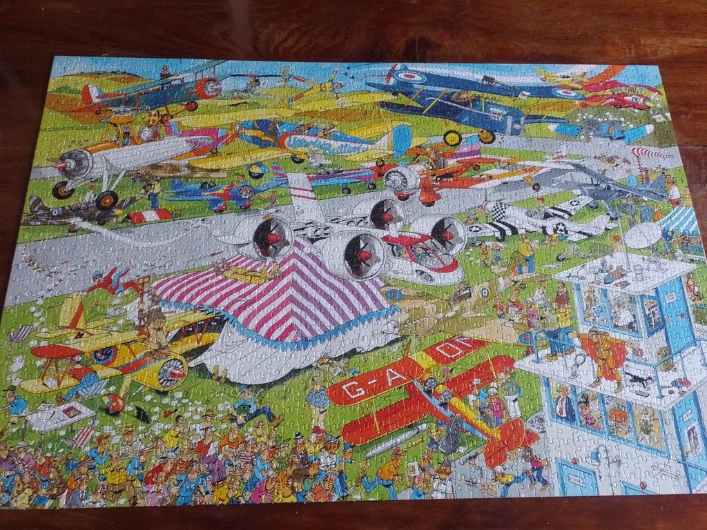 Jan van Haasteren puzzel - Air Show (1500 stukjes), Ophalen, 500 t/m 1500 stukjes, Zo goed als nieuw, Legpuzzel