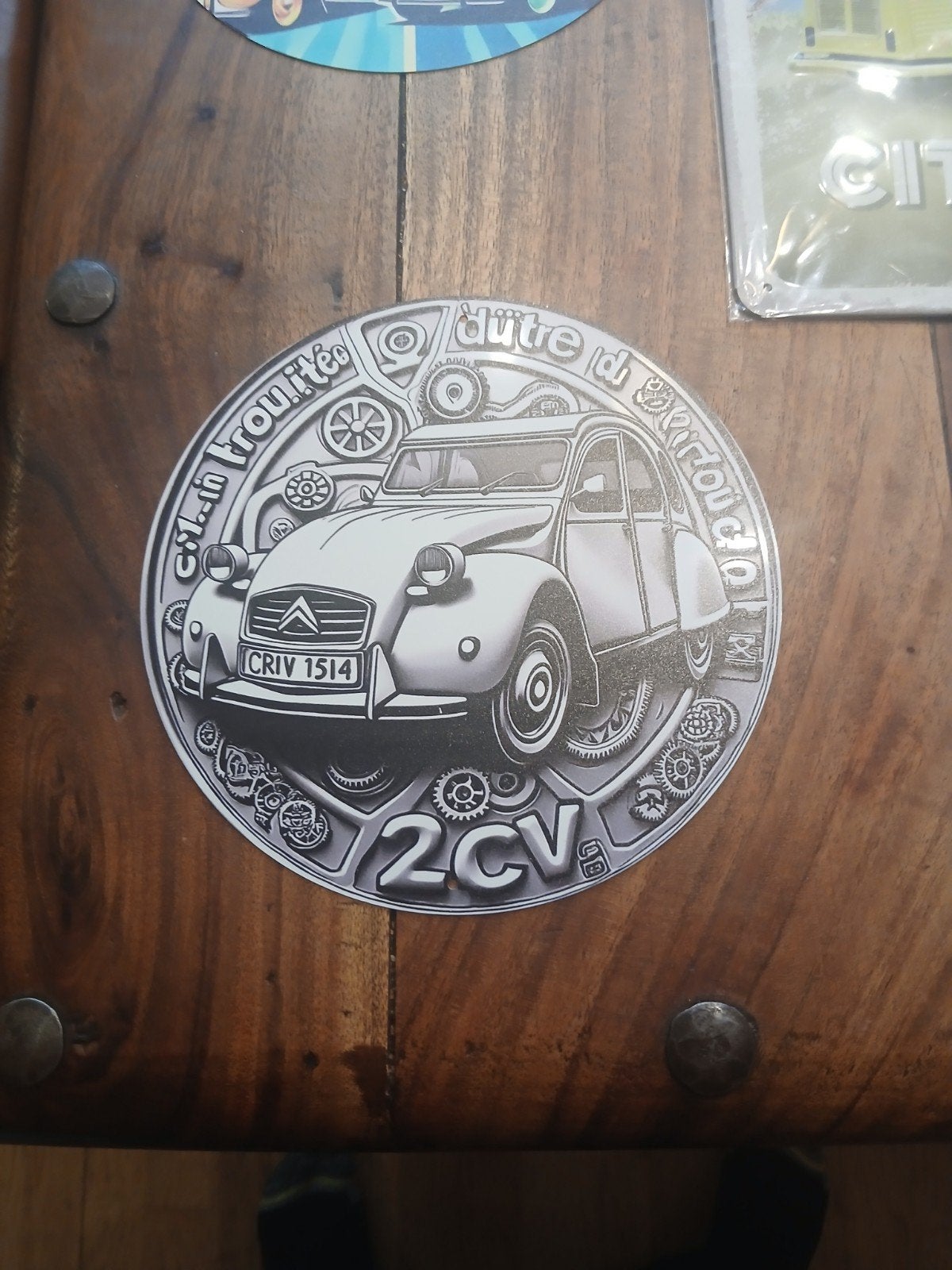 Blikken Bord Citroën 2CV / Eend, Ophalen, Nieuw, Auto's