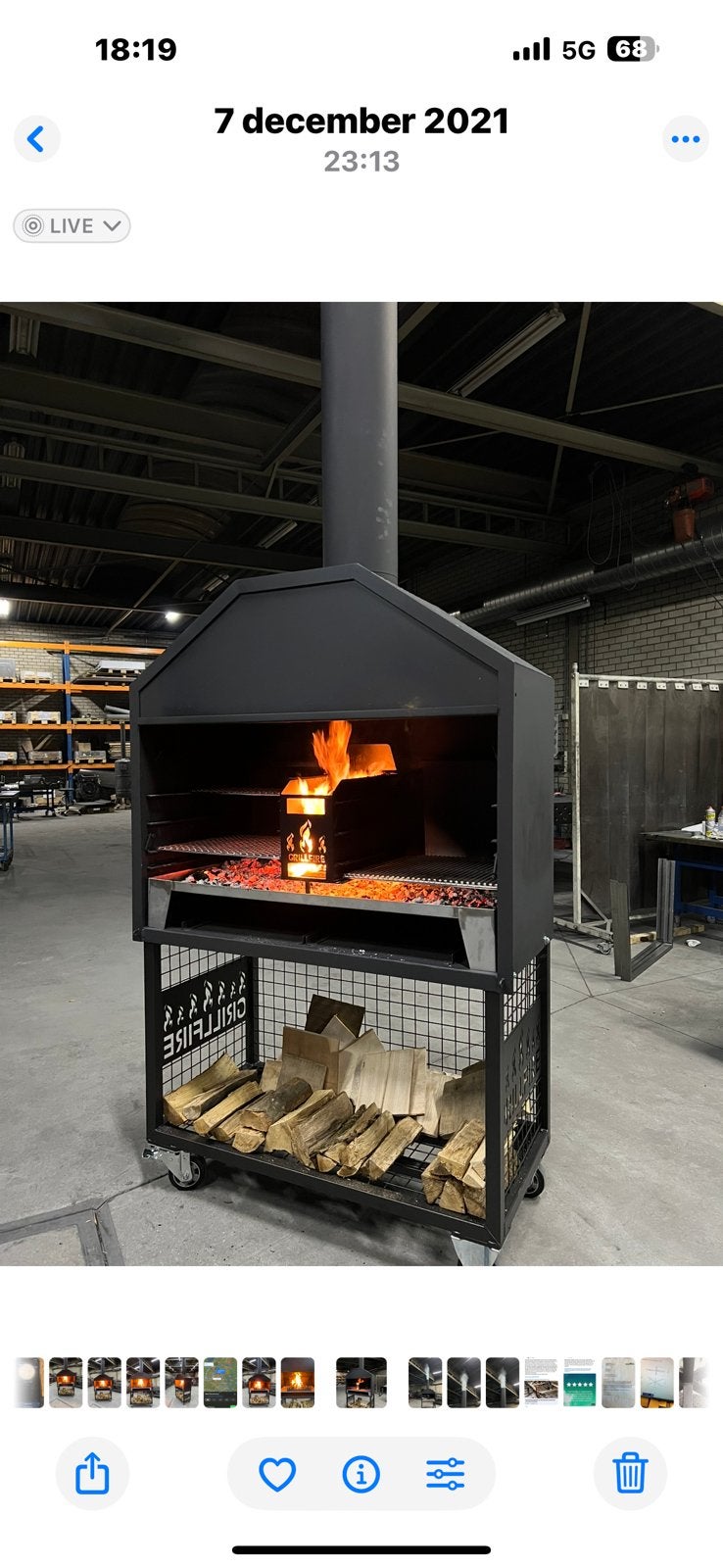 Zuid-Afrikaanse Braai 1200 mm, Ophalen, Nieuw