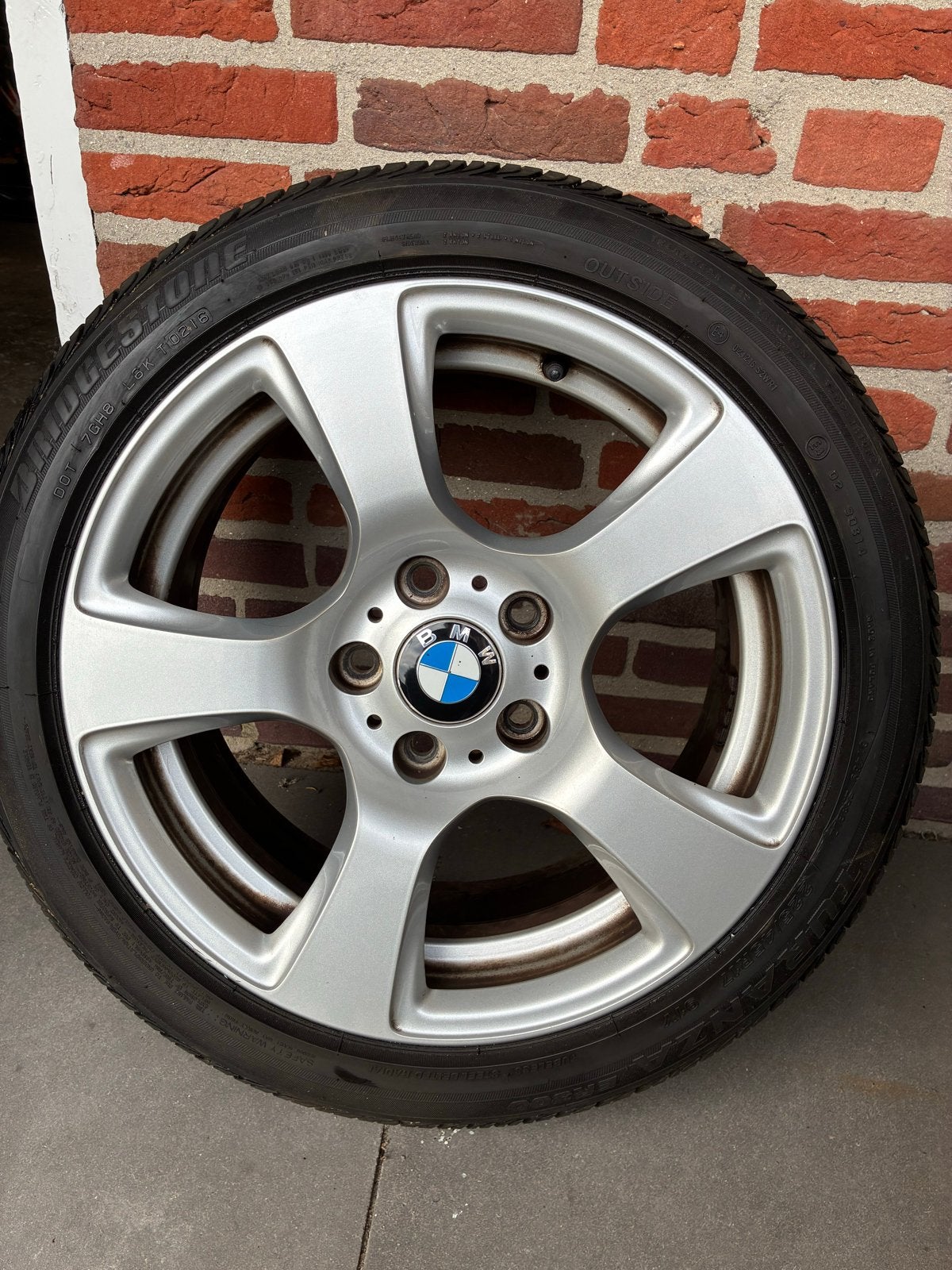 Originele BMW 320I Cabrio Velgen met Banden, Auto-onderdelen, Ophalen, Gebruikt, Banden en Velgen, 17 inch