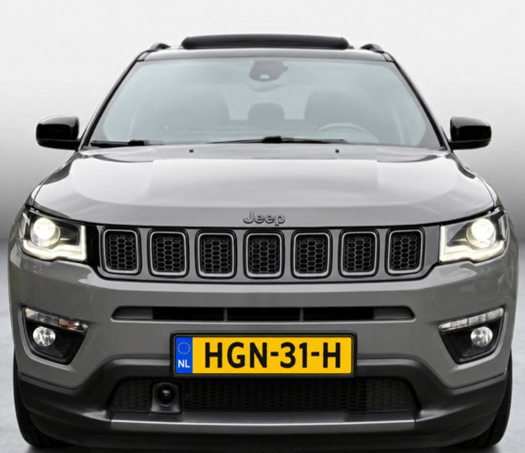 Jeep Compass 1.3T 4XE 240pk Eawd Aut 2020 Grijs pano, Auto's, Automaat, 1250 kg, Zwart, 4 cilinders