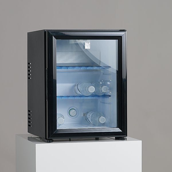 Minibar / mini koelkast 35L glazen deur, Zonder vriesvak, Nieuw, Ophalen of Verzenden, Minder dan 75 liter