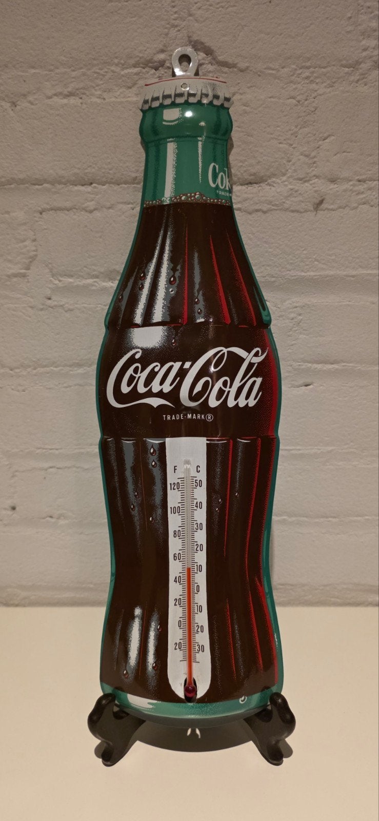 Vintage, blikken Coca-Cola thermometer, Ophalen of Verzenden, Zo goed als nieuw, Gebruiksvoorwerp