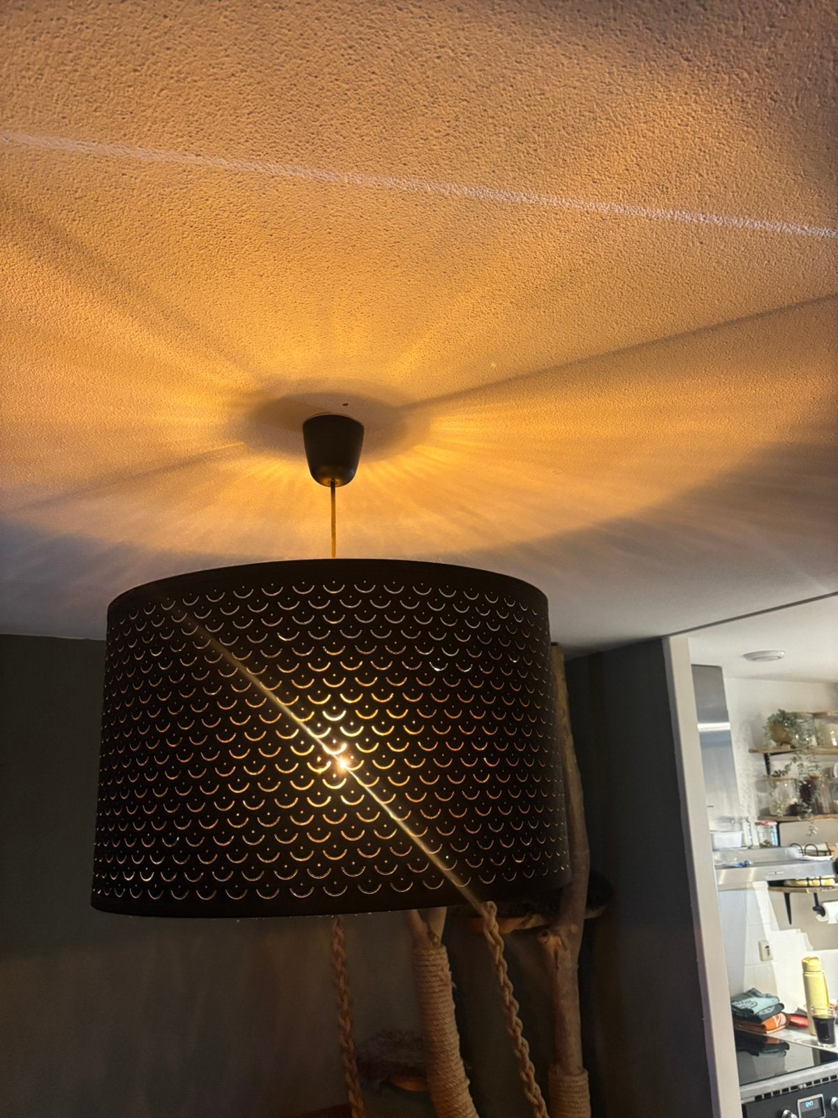 Woonkamer hang lamp, Huis en Inrichting, Ophalen, Zo goed als nieuw, Rond
