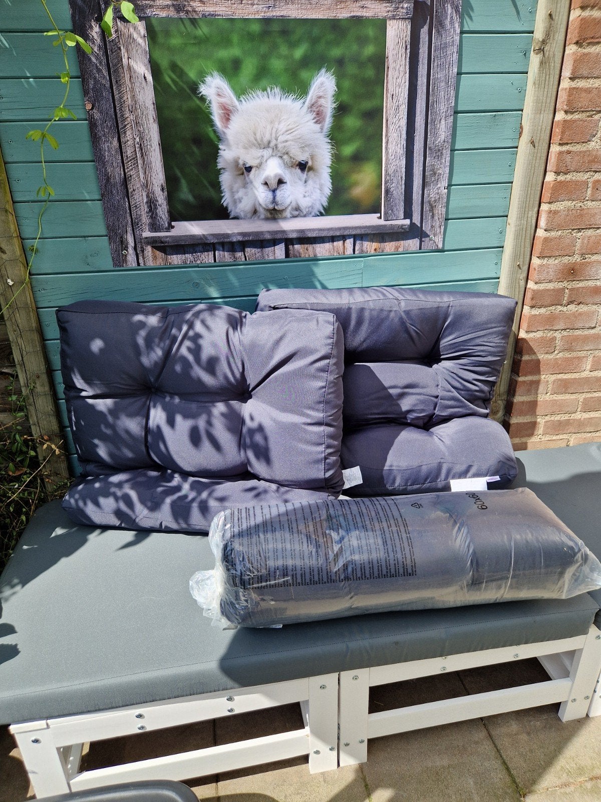 3 nieuwe VidaXL Kussens - Grijs, 60x60 cm, Tuin en Terras, Ophalen, Nieuw