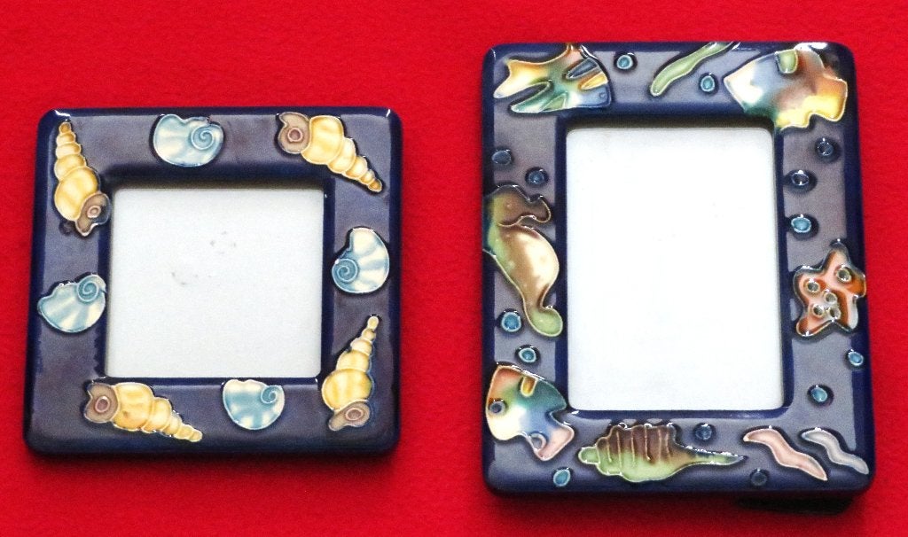 2 fotolijsten met schelpen/zeedieren, Ophalen