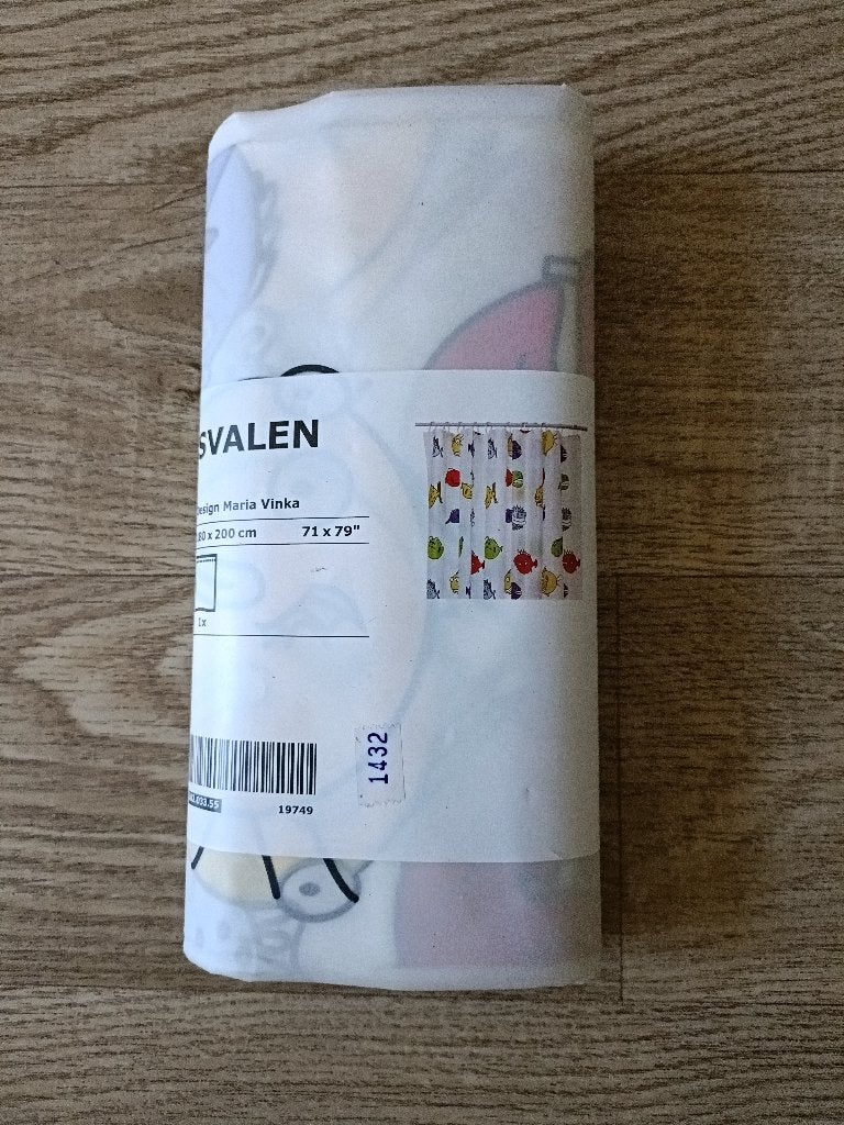 Douchegordijn Svalen, Huis en Inrichting, Ophalen, Nieuw, Wit, Overige typen