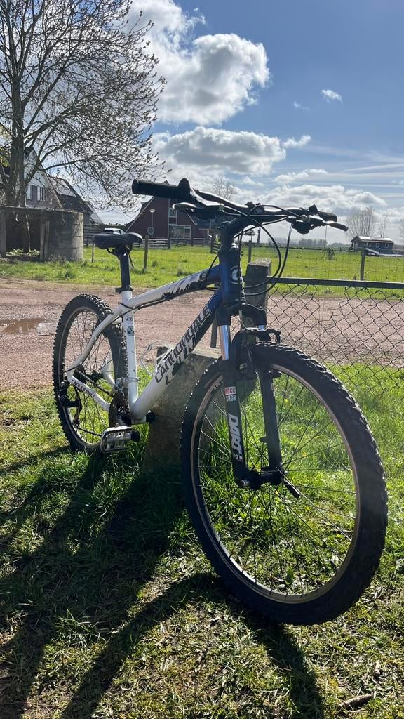 Cannondale F6 MTB wit/blauw –, Fietsen en Brommers, Fietsen | Mountainbikes en ATB, Gebruikt, Overige merken, Ophalen