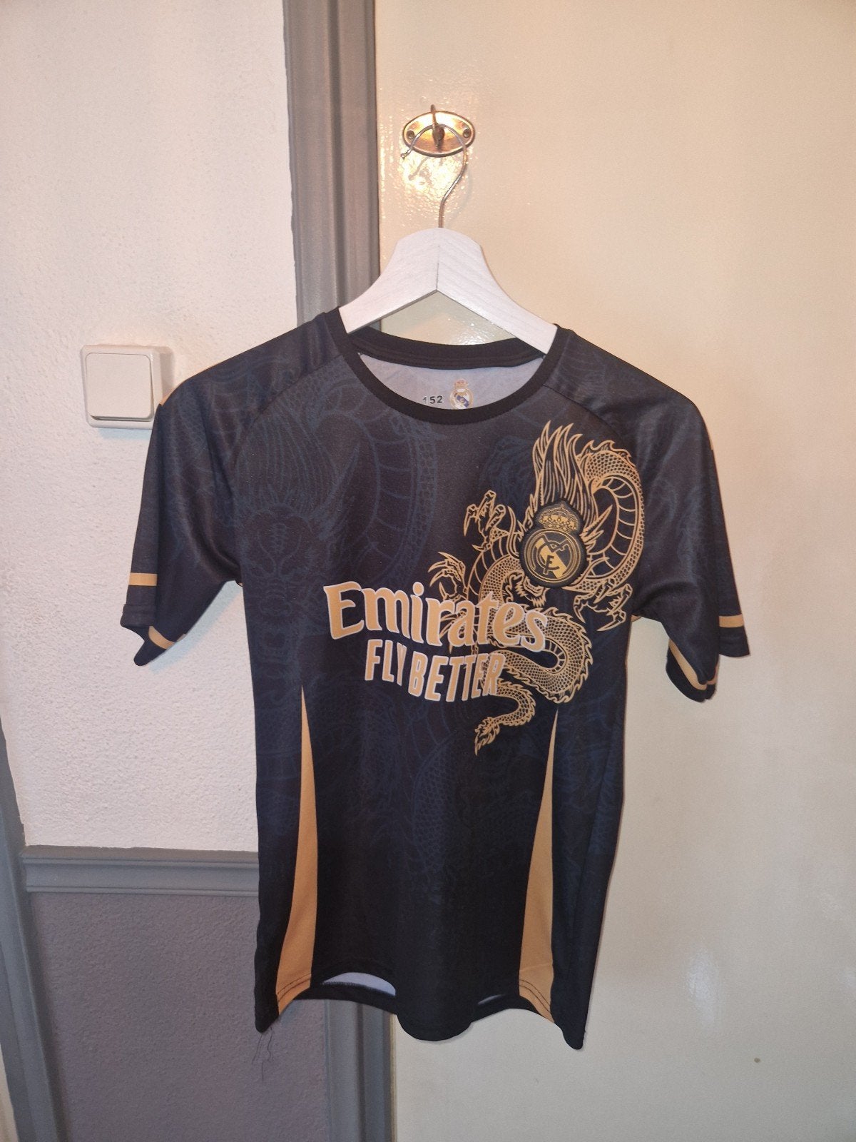 Real Madrid voetbalshirt Mbappe maat 152, Verzenden, Real Madrid, Jongen of Meisje, Zo goed als nieuw