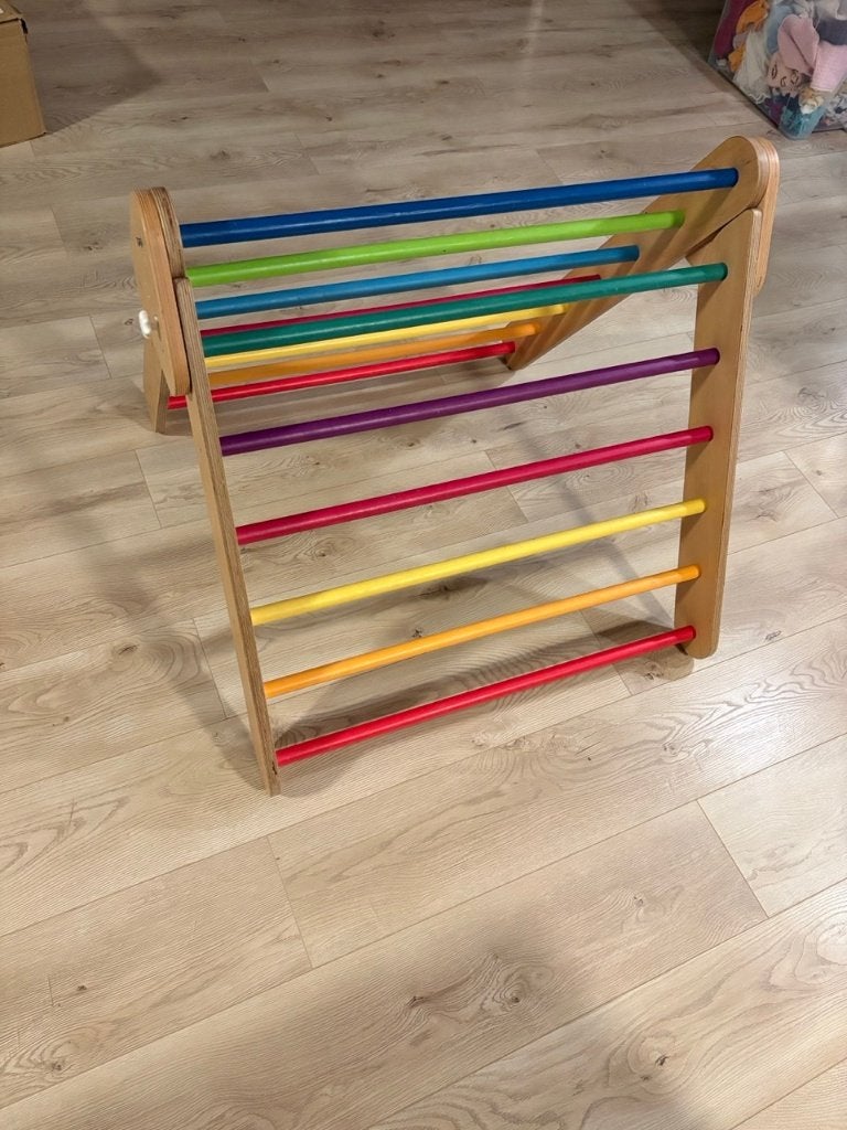 Leg&Go Pikler klimdriehoek met glijbaan en balance board, Ophalen, Gebruikt, Glijbaan