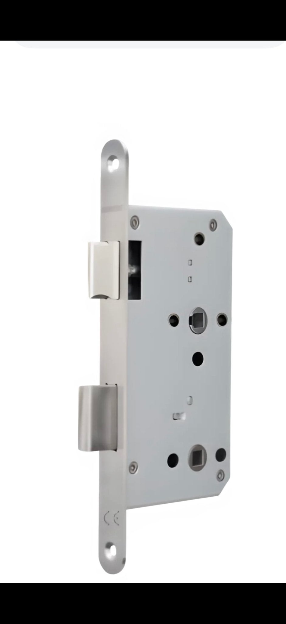 Deurklink met slot en scharnieren - 4 sets, Ophalen of Verzenden, Zo goed als nieuw, Rvs, Klink of Kruk