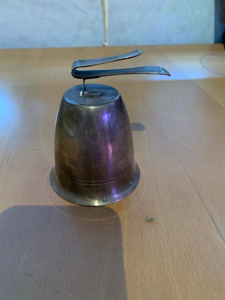 Oude zilverkleurige kaarsendover, Ophalen of Verzenden, Zilver