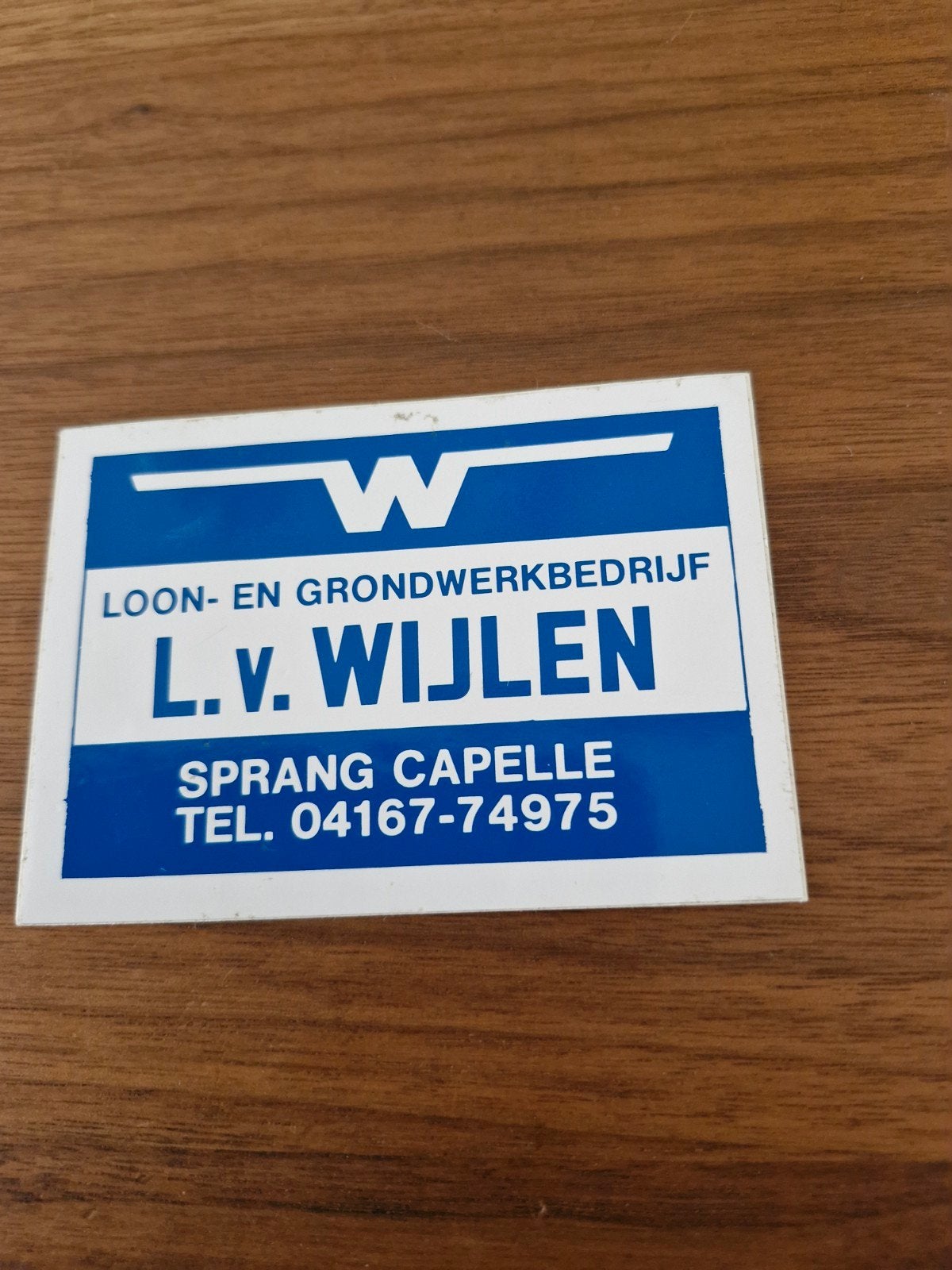 8465 Loon- en Grondwerkbedrijf L.V. Wijlen Sprang Capelle, Verzamelen, Ophalen of Verzenden, Gebruikt, Bedrijf of Vereniging