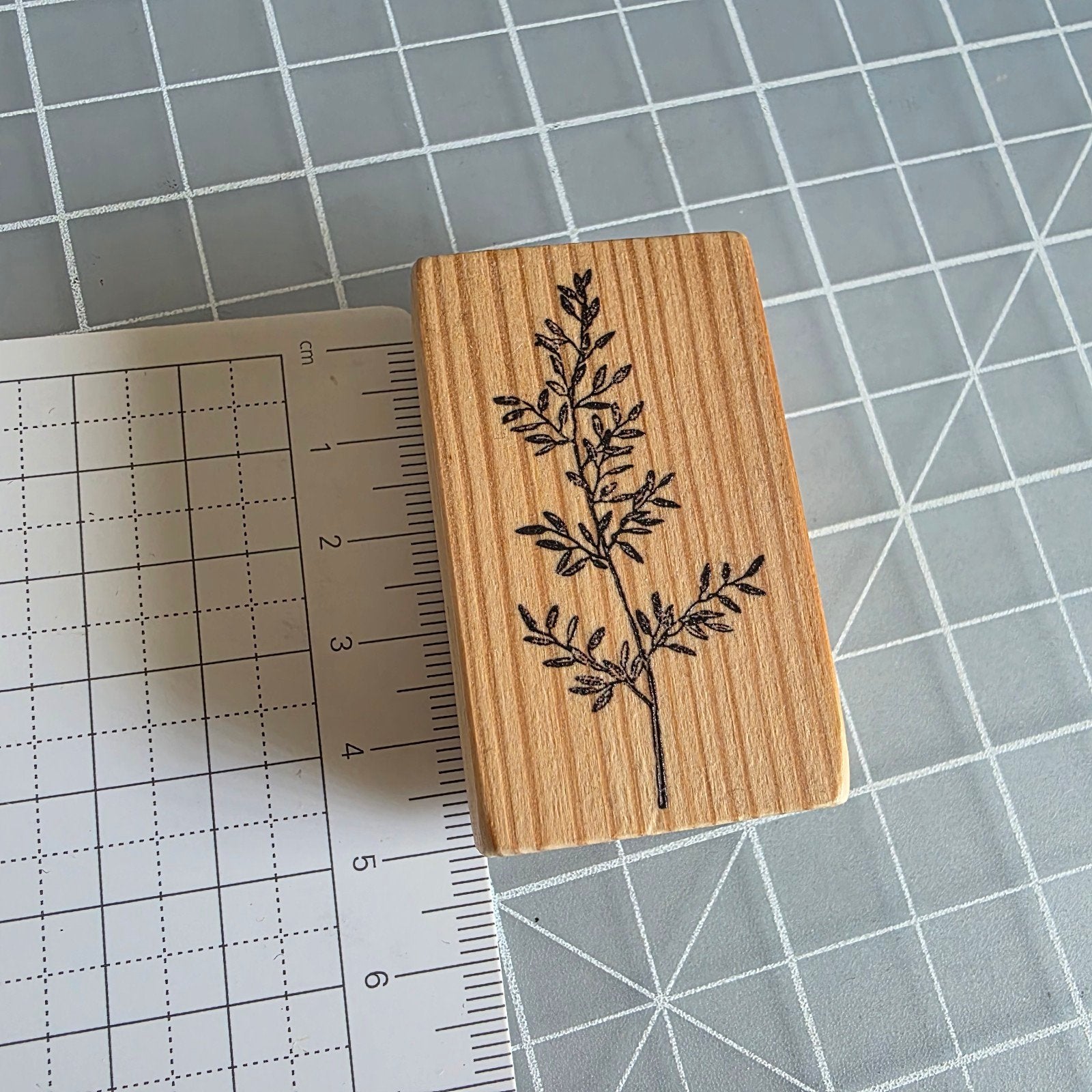 @oohlahappystationary stempel, Verzenden, Gebruikt, Houten stempel