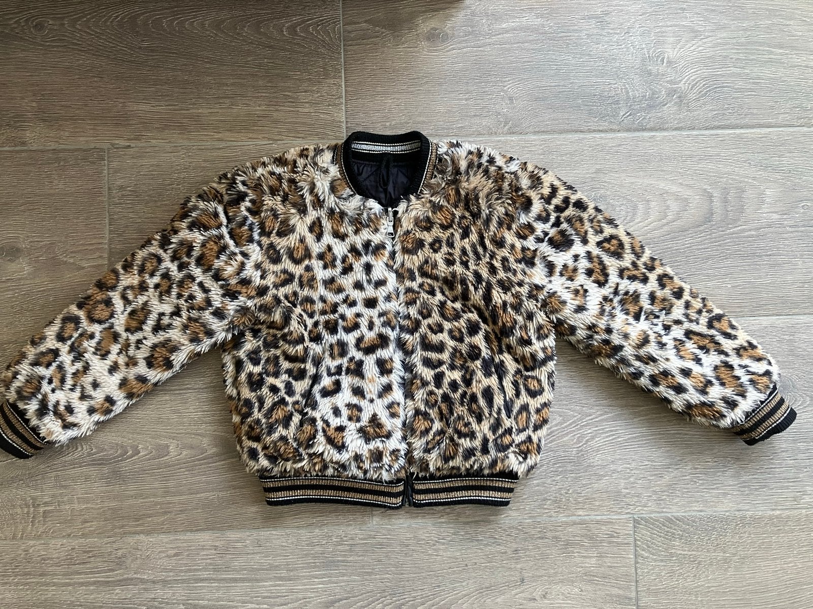 Coolcat  Panterprint Jas omkeerbaar Maat 122/128, Kinderen en Baby's, Ophalen of Verzenden, Gebruikt, Meisje, Jas