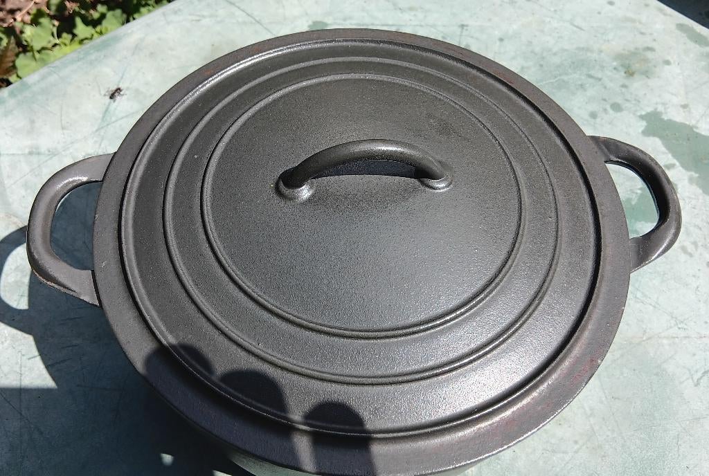 FE BELGIUM DESCOWARE grote vintage gietijzer pan 25 cm (G268, Ophalen of Verzenden, Gebruikt, Gietijzer