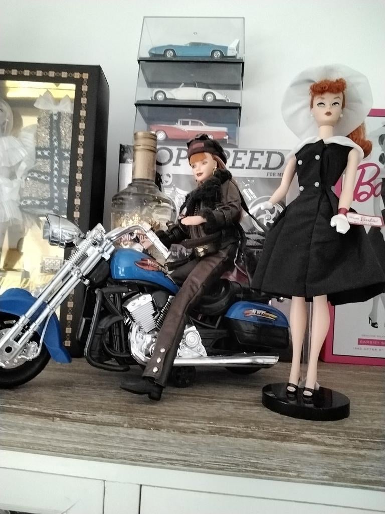 Barbie poppen met motor en accessoires, Ophalen of Verzenden, Zo goed als nieuw, Barbie