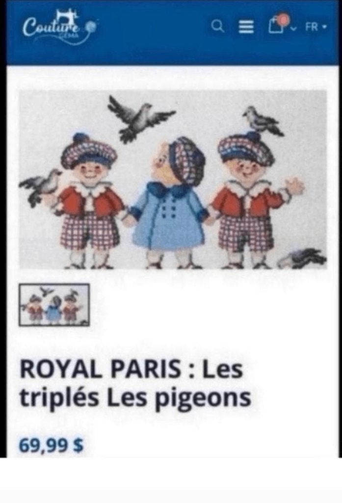 BORDUURPAKKET ROYAL PARIS LES TRIPES, Hobby en Vrije tijd, Verzenden, Nieuw, Handborduren, Borduurpakket