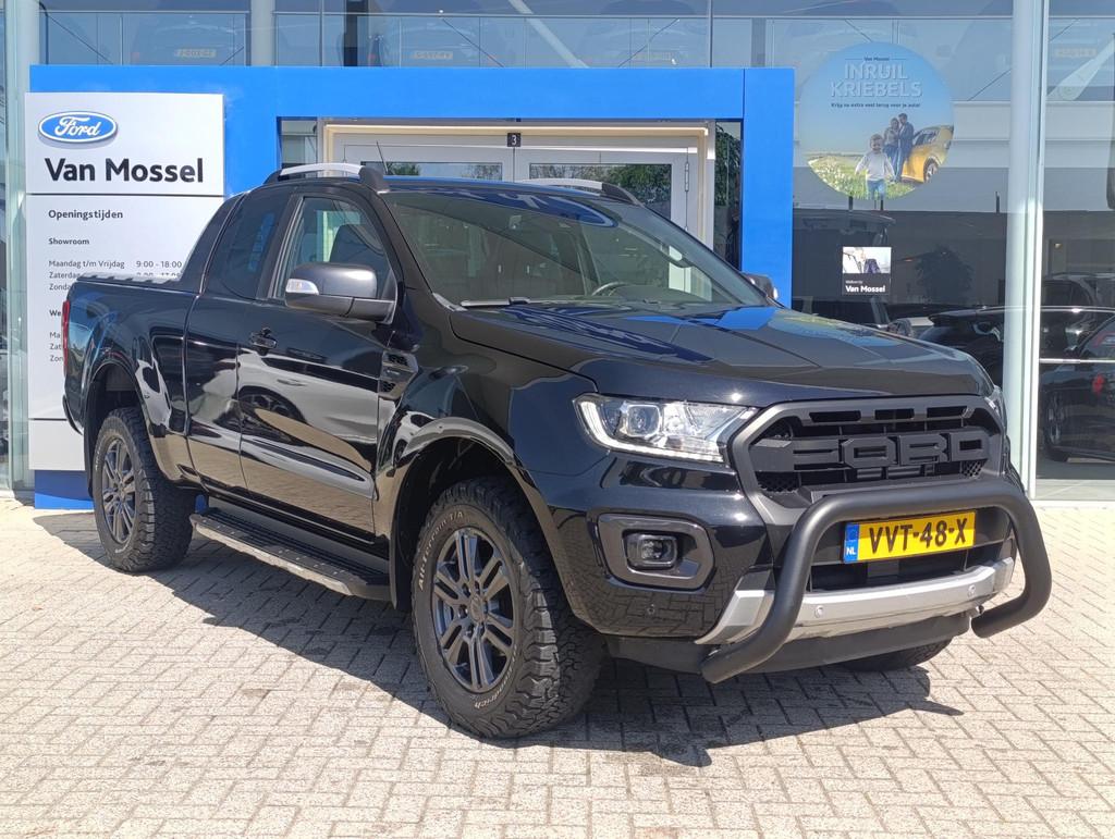 Ford Ranger 2.0 EcoBlue Wildtrak Supercab | Adaptieve Cruise, Auto's, Ford, Automaat, Gebruikt, 4 cilinders, Met garantie (alle)