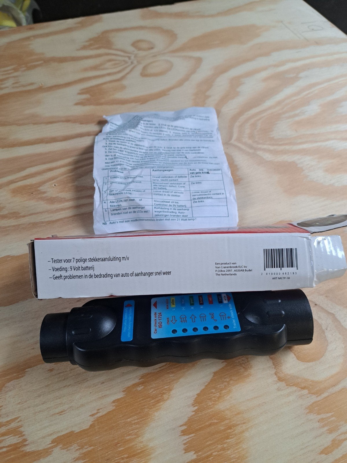 7-Polige Stekkertester voor Auto en Aanhanger, Auto diversen, Aanhangwagen-onderdelen, Ophalen of Verzenden, Nieuw