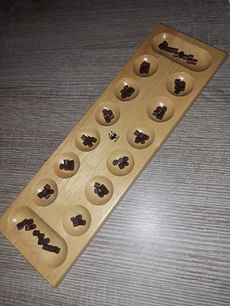 Mancala van hout, Ophalen of Verzenden