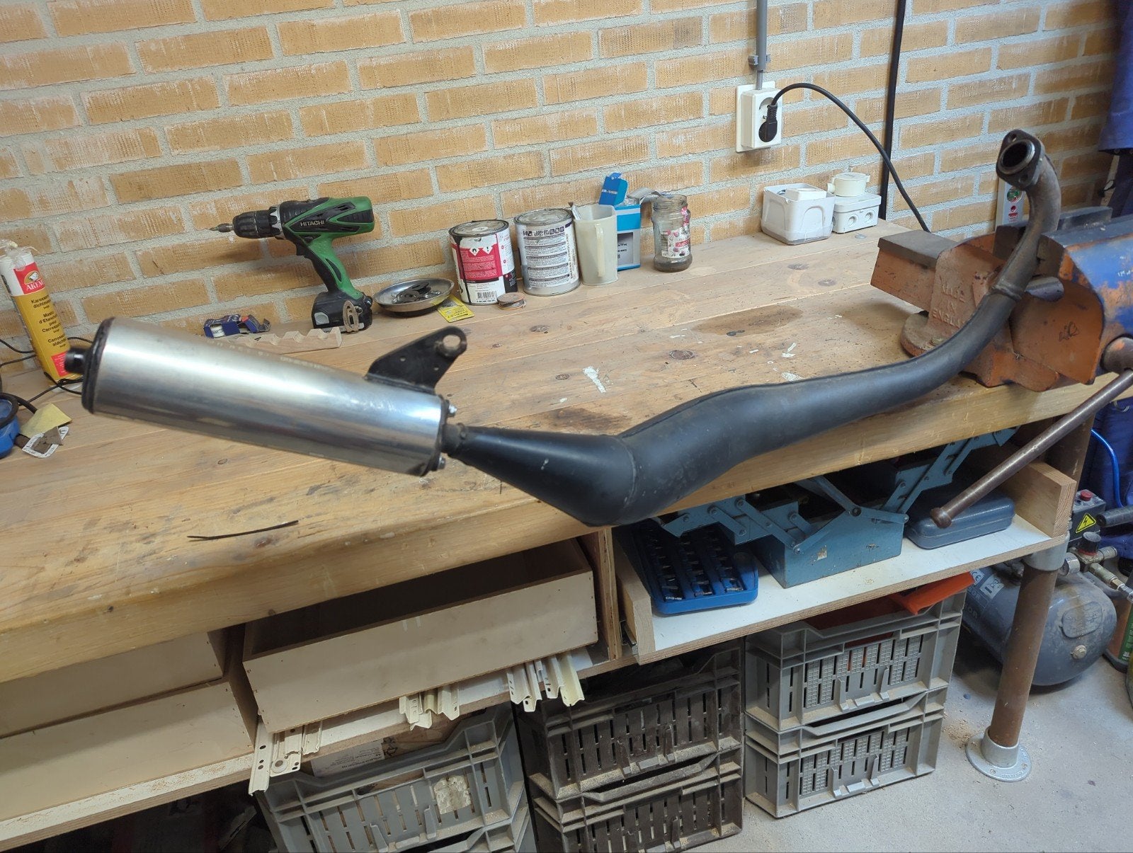 Originele Honda NSR 50 uitlaat, Ophalen of Verzenden, Gebruikt, Uitlaat, Honda