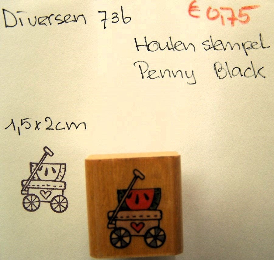 Diversen 736 Houten stempel, Hobby en Vrije tijd, Stempelen, Ophalen of Verzenden, Gebruikt, Houten stempel