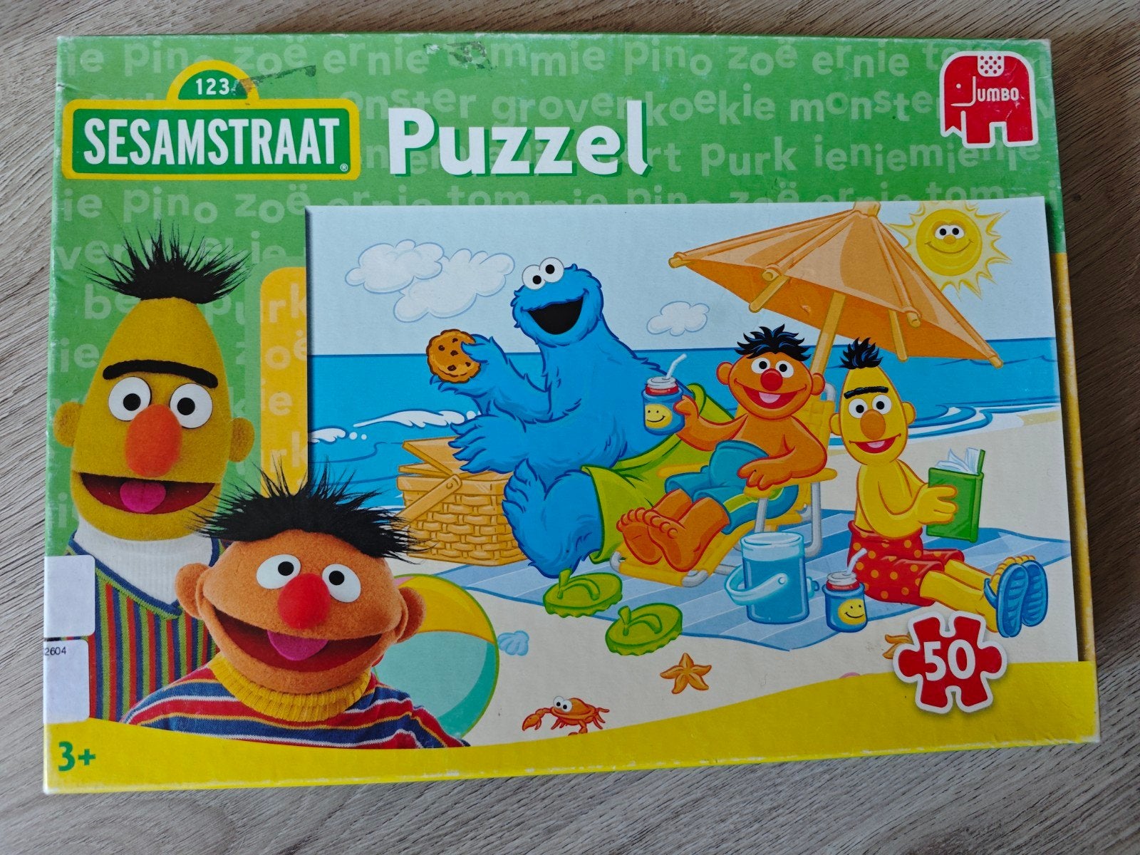 Sesamstraat Puzzel 50 stukjes, Hobby en Vrije tijd, Ophalen of Verzenden, Minder dan 500 stukjes, Gebruikt, Legpuzzel