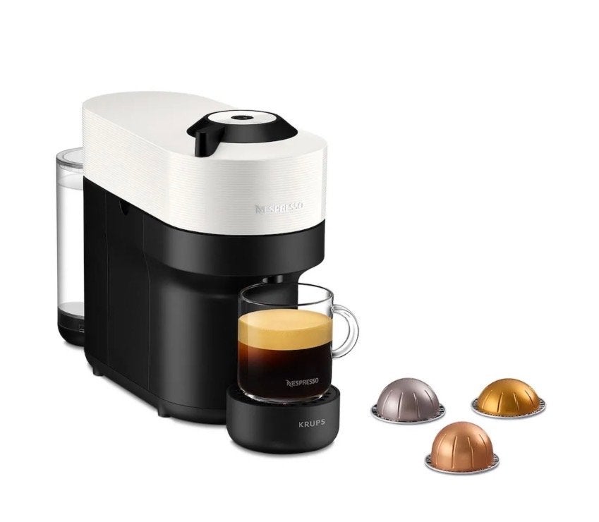 Krups Nespresso Vertuo Pop XN9201 Wit - Koffiezetapparaat, Koffiemachine, Ophalen of Verzenden, Zo goed als nieuw, 4 tot 10 kopjes