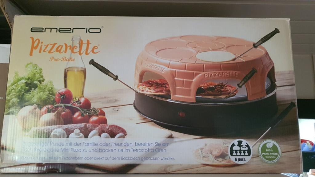 Pizzarette Emerio voor 6 pers., Ophalen of Verzenden, Zo goed als nieuw, 4 t/m 7 personen
