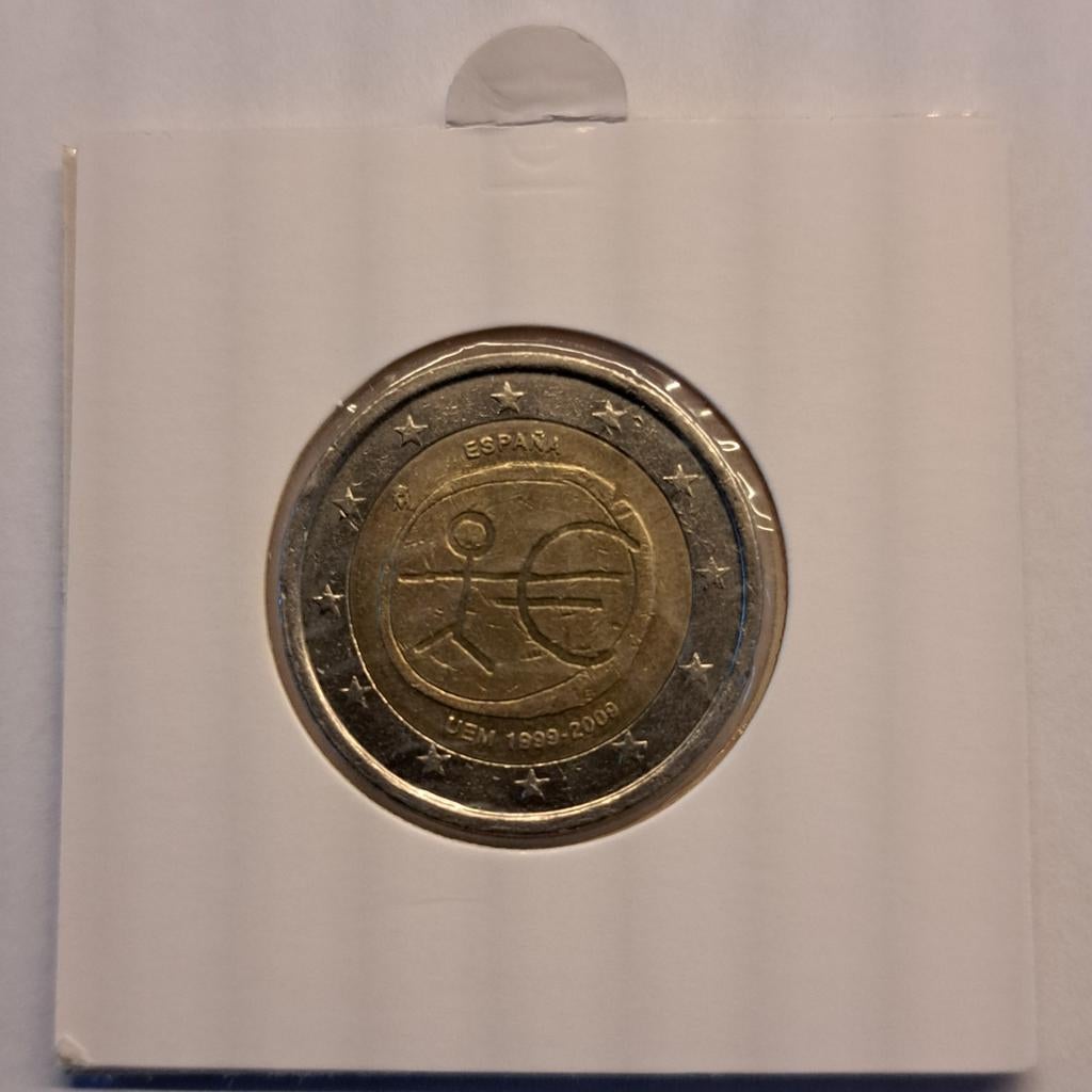 2 Euro Spanje 2009 - 10 jaar EMU, Ophalen of Verzenden, Spanje, 2 euro, Losse munt