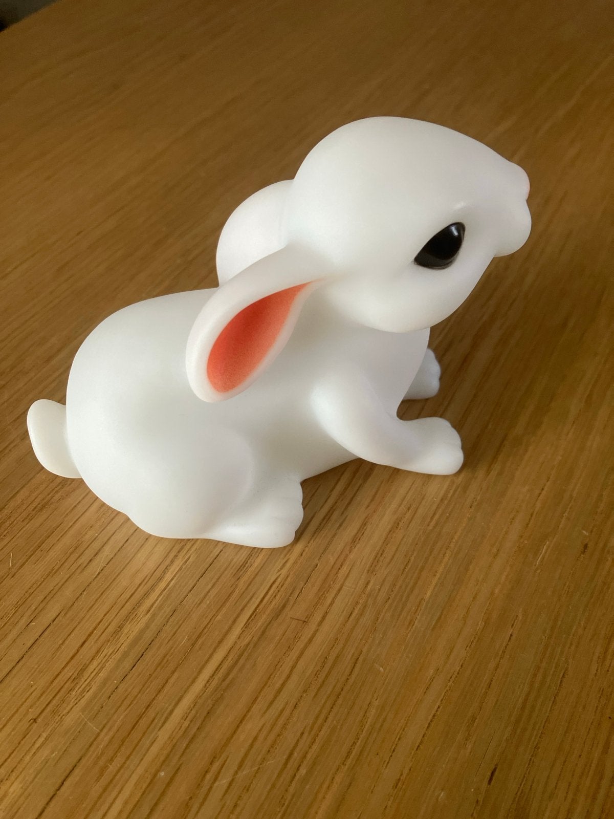 Schattig wit konijn nachtlampje, Ophalen, Zo goed als nieuw, Kunststof, Wit