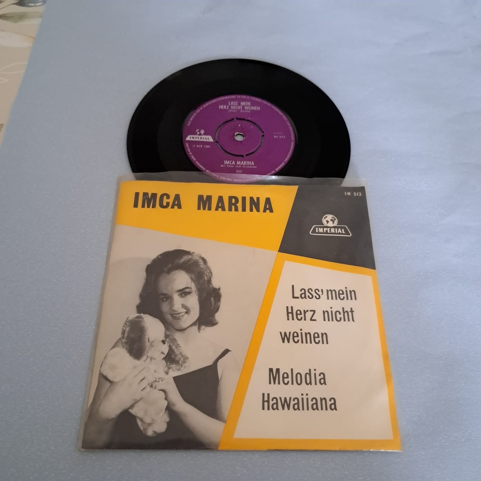 Imca Marina - Lass' mein Herz nicht weinen  Melodia Hawaiian, Ophalen, Gebruikt, 7 inch, Fotohoes