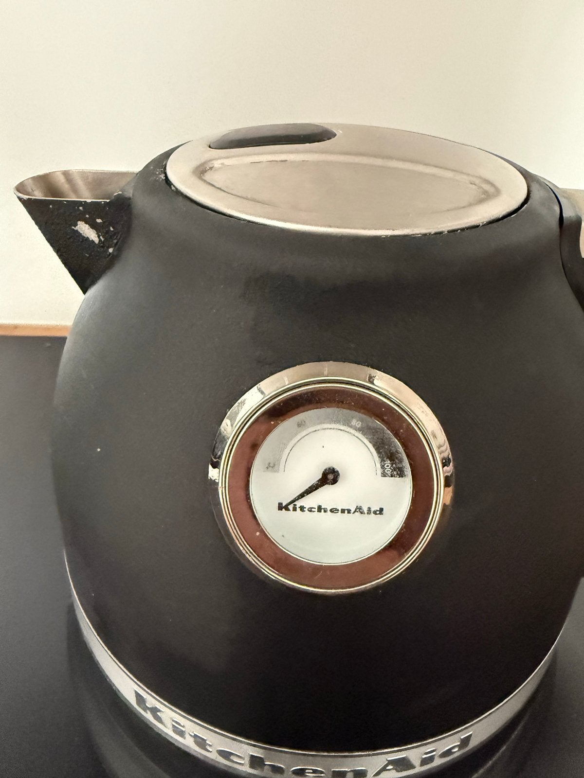 Kitchenaid Artisan Waterkoker Matzwart, 1 tot 2 liter, Ophalen of Verzenden, Gebruikt