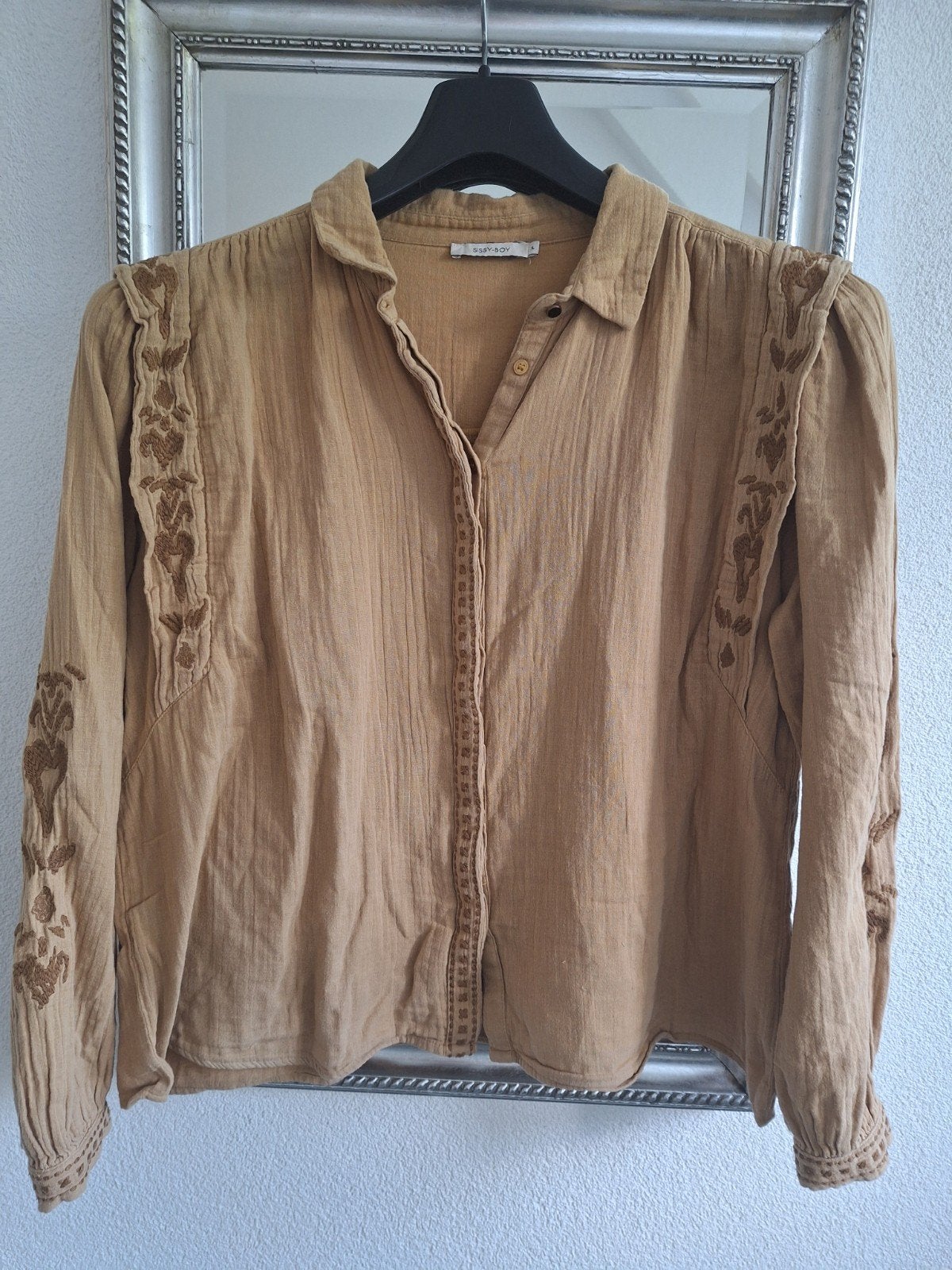 Vlotte blouse - maat XL - Sissy-Boy - okergeel - lange mouw, Geel, Maat 46/48 (XL) of groter, Sissy-Boy, Ophalen of Verzenden