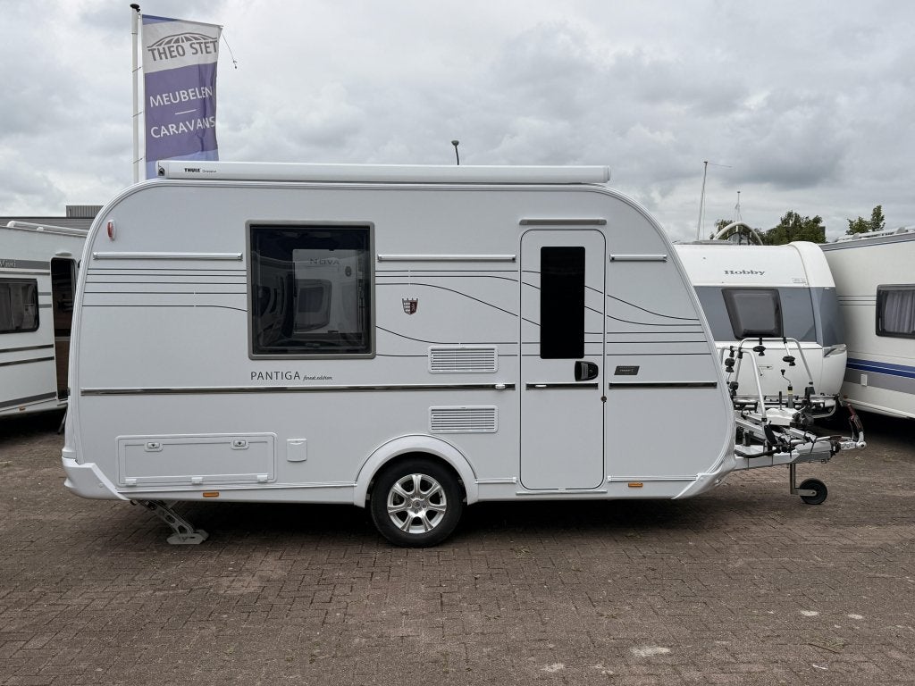 Tabbert Pantiga 390 WD Finest edition, Luifel en fietsenrek, Tabbert, Tot en met 2, Bedrijf, Treinzit