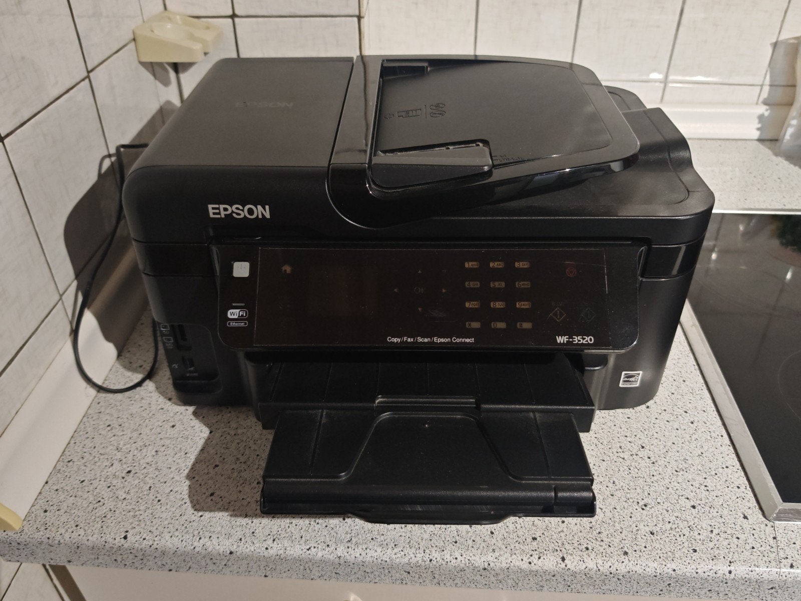 Epson WF-3520 All-in-One Printer met kabels en handleiding, Computers en Software, Ophalen, Gebruikt, All-in-one, Draadloos
