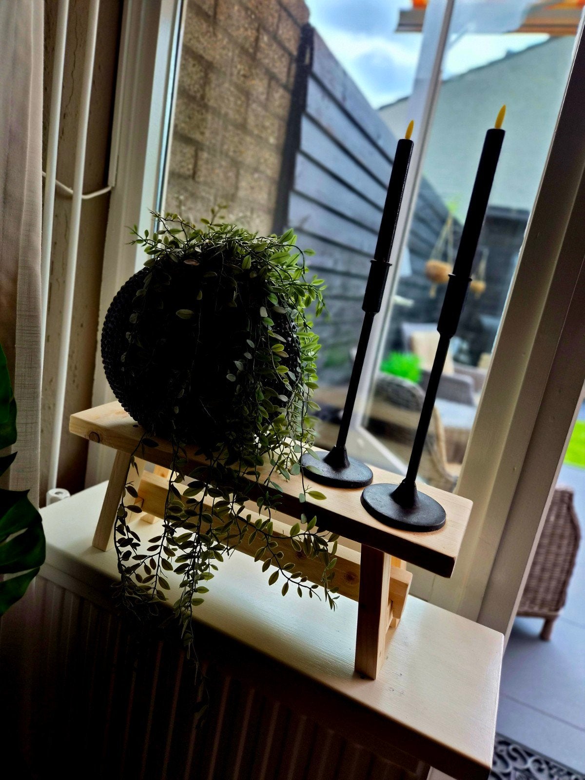 Nieuw stijgerhouten bankje 60 cm, Overige maten, Minder dan 75 cm, Rustiek, Nieuw
