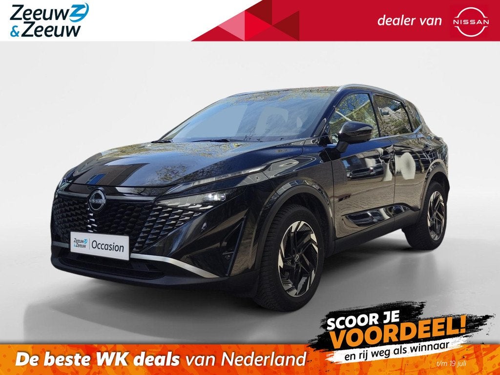 Nissan Qashqai 1.3 MHEV Xtronic N-Connecta EASY PACK | COLD, Auto's, Nissan, 12 maanden, 4 cilinders, Leder en Stof, Zwart